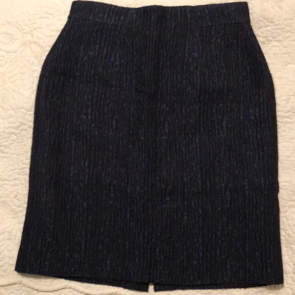 Black and blue pencil skirt